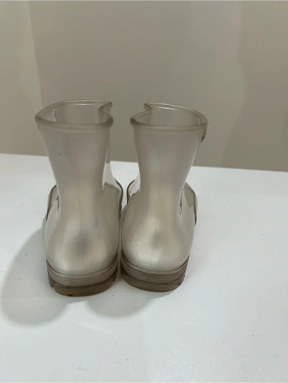 Mini Melissa Welly Translucent Clear Jelly Ankle Rain Boots, Toddler Size 9